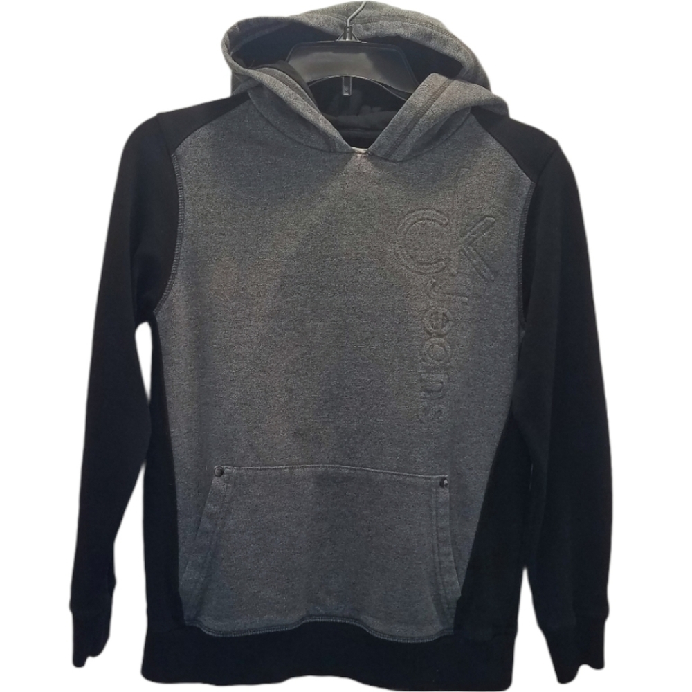 Calvin Klein Hoodie Kid's Size Medium Pullover 10/12 Youth Boy Girl Gray